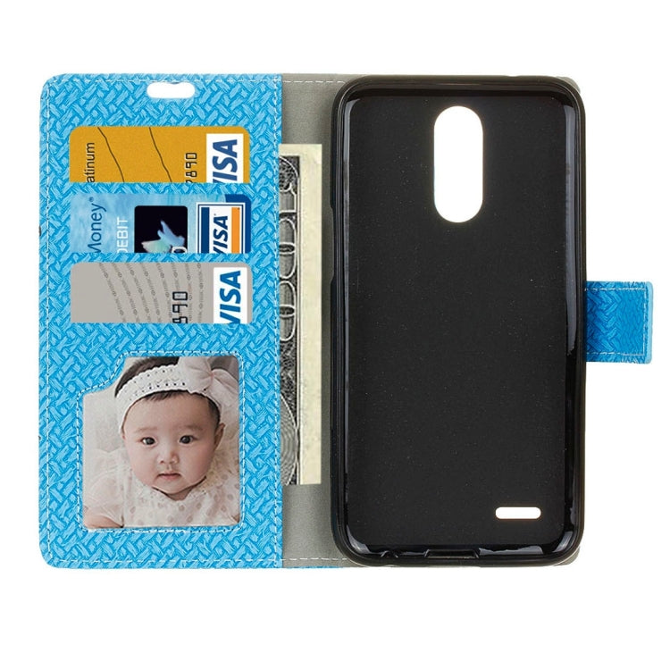 For LG Stylo 3 Knit Texture Horizontal Flip Leather Case with Holder & Card Slots & Wallet & Photo Frame