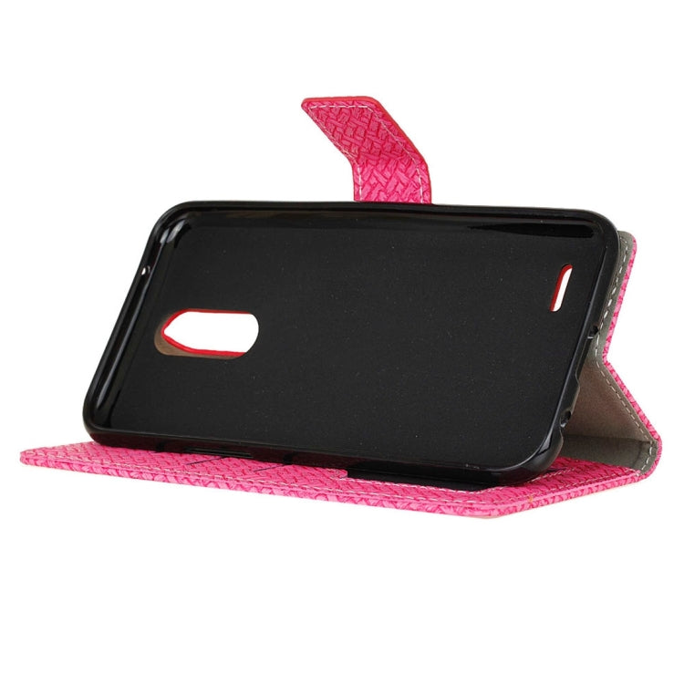 For LG Stylo 3 Knit Texture Horizontal Flip Leather Case with Holder & Card Slots & Wallet & Photo Frame