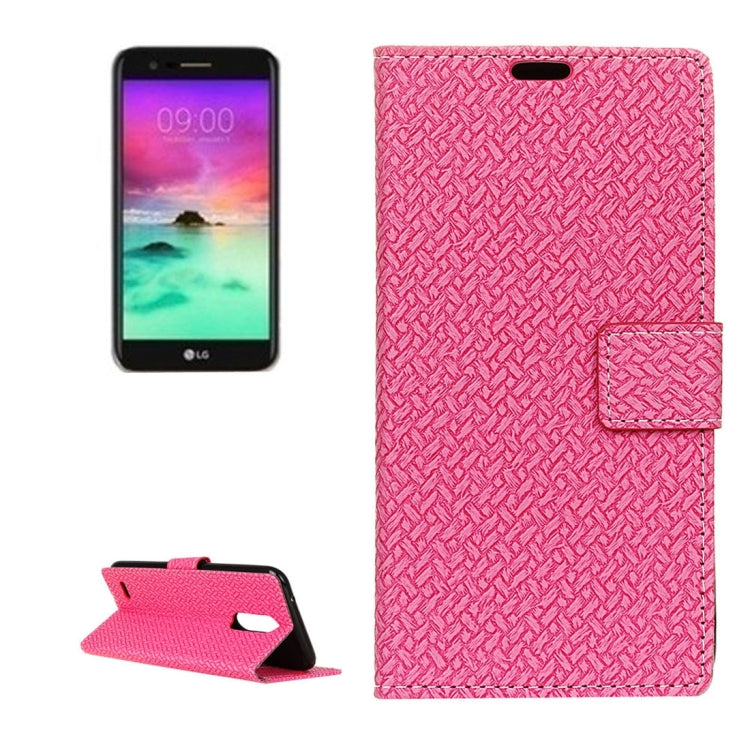 For LG Stylo 3 Knit Texture Horizontal Flip Leather Case with Holder & Card Slots & Wallet & Photo Frame