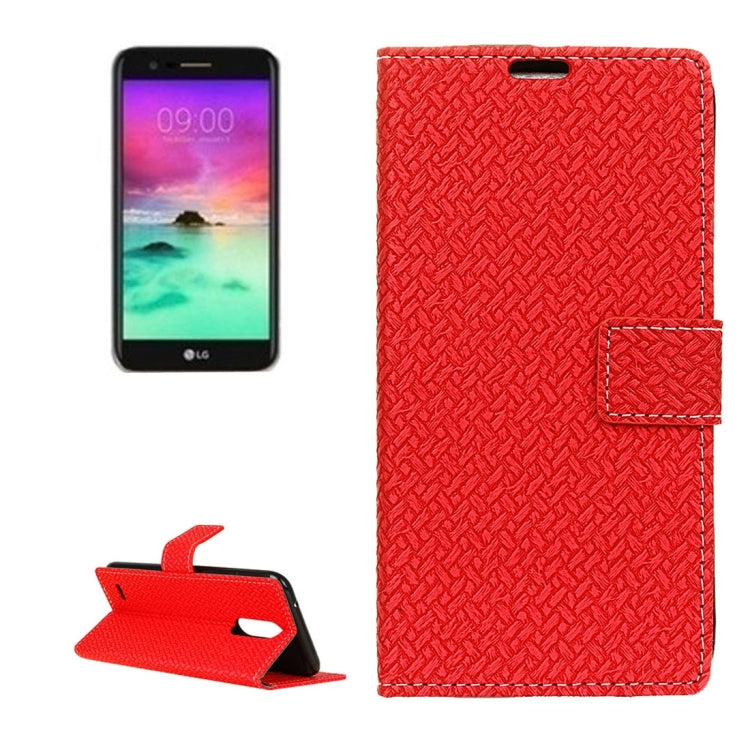 For LG Stylo 3 Knit Texture Horizontal Flip Leather Case with Holder & Card Slots & Wallet & Photo Frame