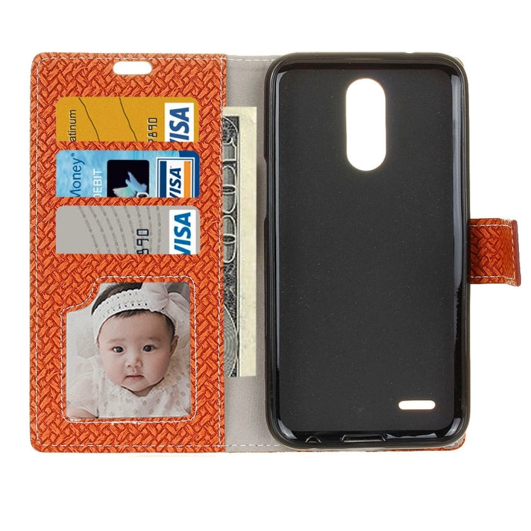 For LG Stylo 3 Knit Texture Horizontal Flip Leather Case with Holder & Card Slots & Wallet & Photo Frame