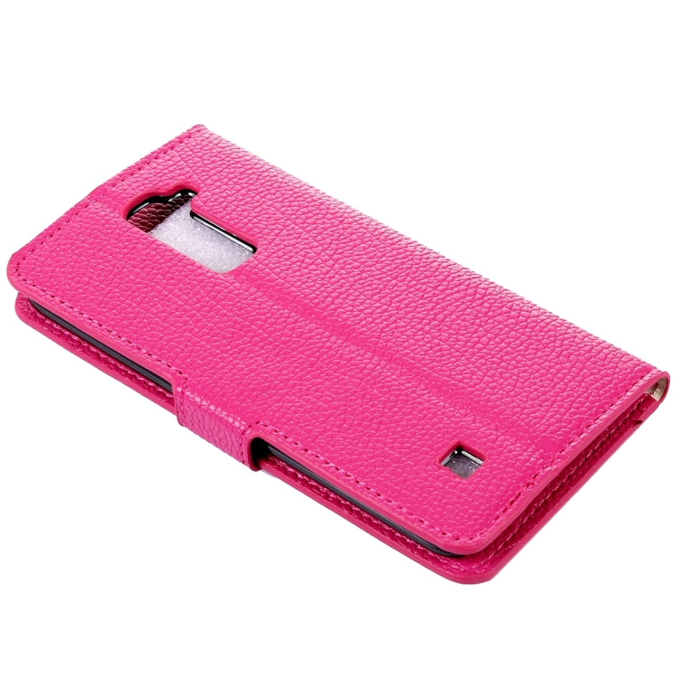 For LG K8 Litchi Texture Horizontal Flip Leather Case with Magnetic Buckle & Holder & Card Slots & Wallet