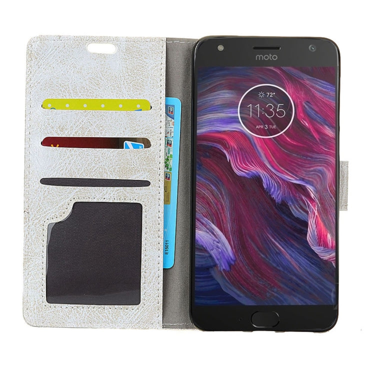For Motorola Moto X4 Crazy Horse Texture Horizontal Flip Shockproof Protective Leather Case with Holder