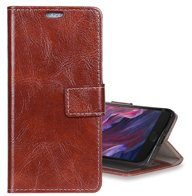 For Motorola Moto X4 Crazy Horse Texture Horizontal Flip Shockproof Protective Leather Case with Holder