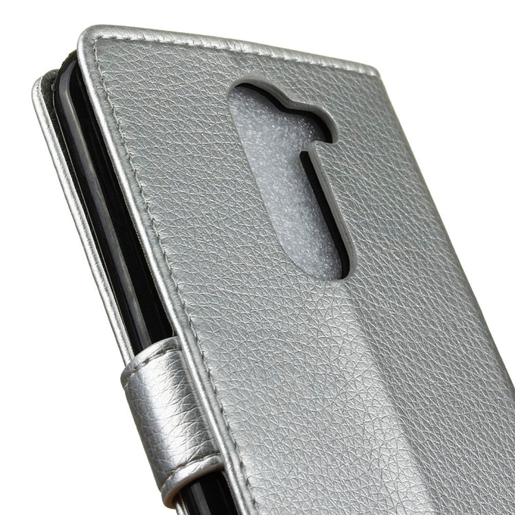 For LG X Mach Litchi Texture Horizontal Flip Leather Case with Holder & Card Slots & Wallet & Photo Frame