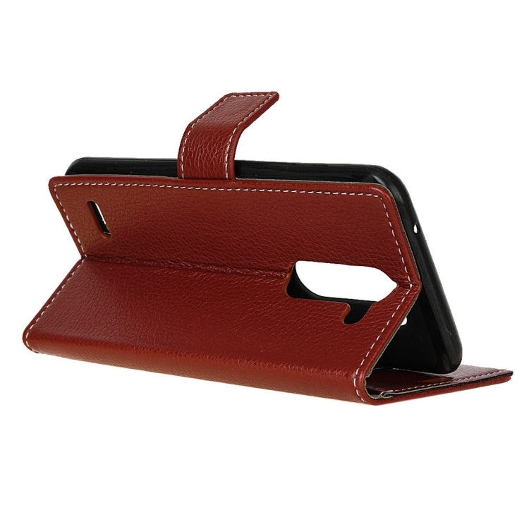For LG X Mach Litchi Texture Horizontal Flip Leather Case with Holder & Card Slots & Wallet & Photo Frame