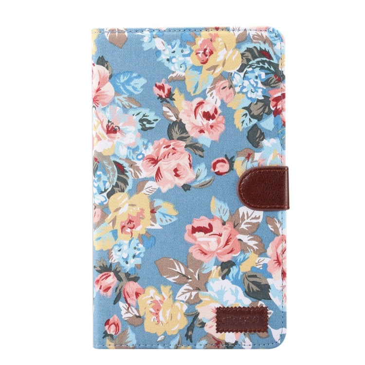 For Huawei  MediaPad T3 8.0 inch Flower Pattern Cloth Surface Horizontal Flip Leather Protective Case with Holder & Card Slots & Wallet & Photo Frame