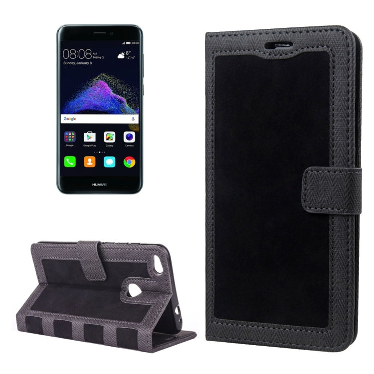 For Huawei  P8 Lite (2017) Contrast Color Retro Denim Texture Style Horizontal Flip Leather Case with Holder & Card Slots & Wallet & Photo Frame