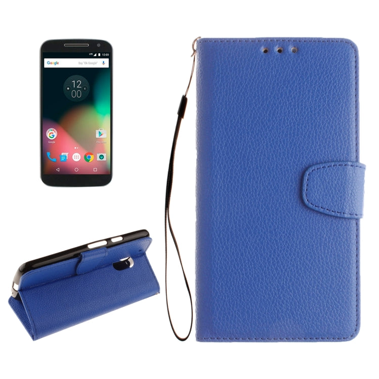 For Motorola Moto G4 & G4 Plus Litchi Texture Horizontal Flip Leather Case with Holder & Card Slots & Wallet & Photo Frame & Lanyard