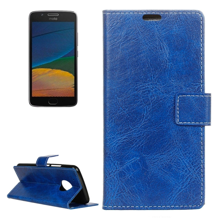 For Motorola Moto G (5th Gen.) Retro Crazy Horse Texture Horizontal Flip Leather Case with Holder & Card Slots & Wallet & Photo Frame