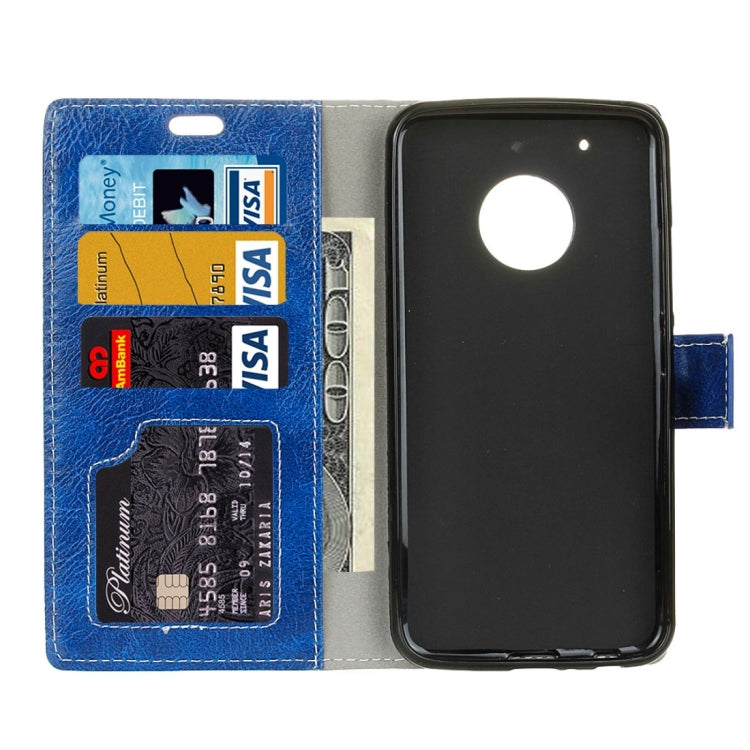 For Motorola Moto G (5th Gen.) Retro Crazy Horse Texture Horizontal Flip Leather Case with Holder & Card Slots & Wallet & Photo Frame