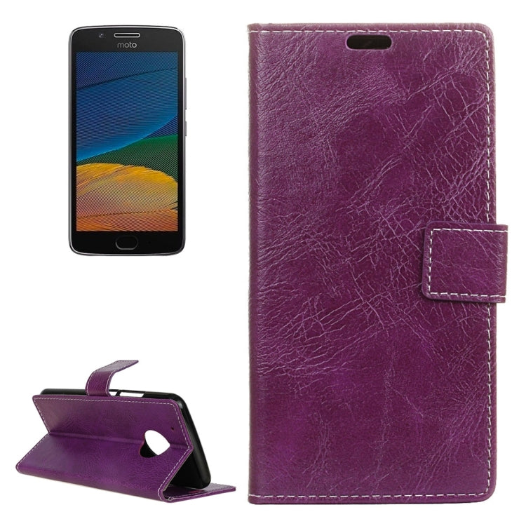 For Motorola Moto G (5th Gen.) Retro Crazy Horse Texture Horizontal Flip Leather Case with Holder & Card Slots & Wallet & Photo Frame