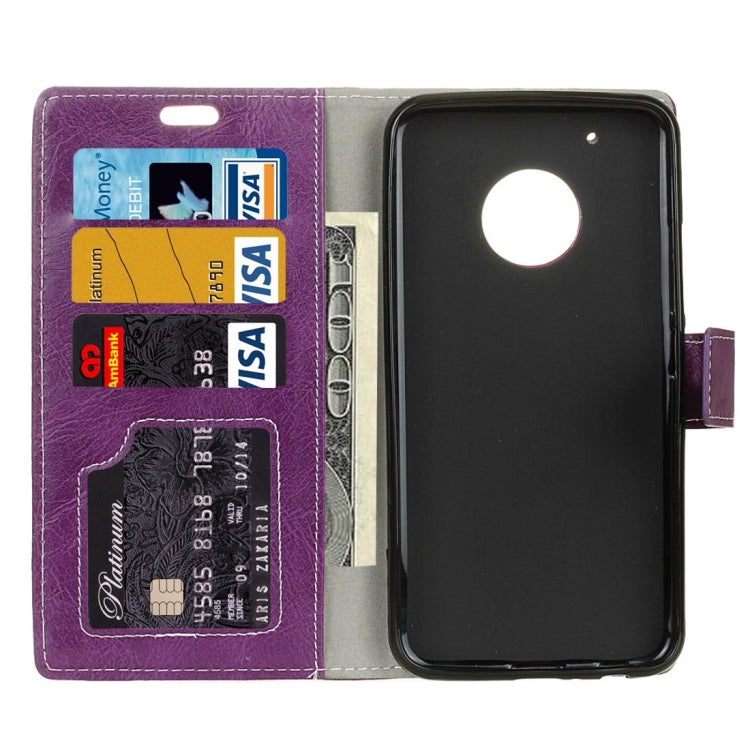 For Motorola Moto G (5th Gen.) Retro Crazy Horse Texture Horizontal Flip Leather Case with Holder & Card Slots & Wallet & Photo Frame