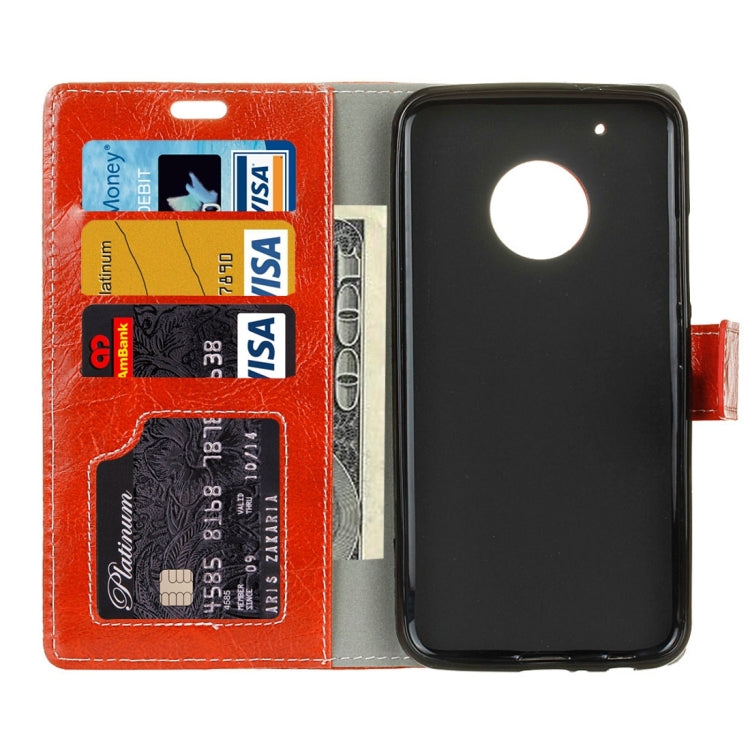 For Motorola Moto G (5th Gen.) Retro Crazy Horse Texture Horizontal Flip Leather Case with Holder & Card Slots & Wallet & Photo Frame