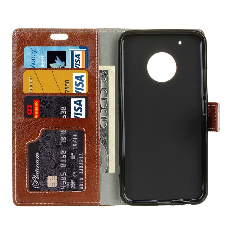 For Motorola Moto G (5th Gen.) Retro Crazy Horse Texture Horizontal Flip Leather Case with Holder & Card Slots & Wallet & Photo Frame