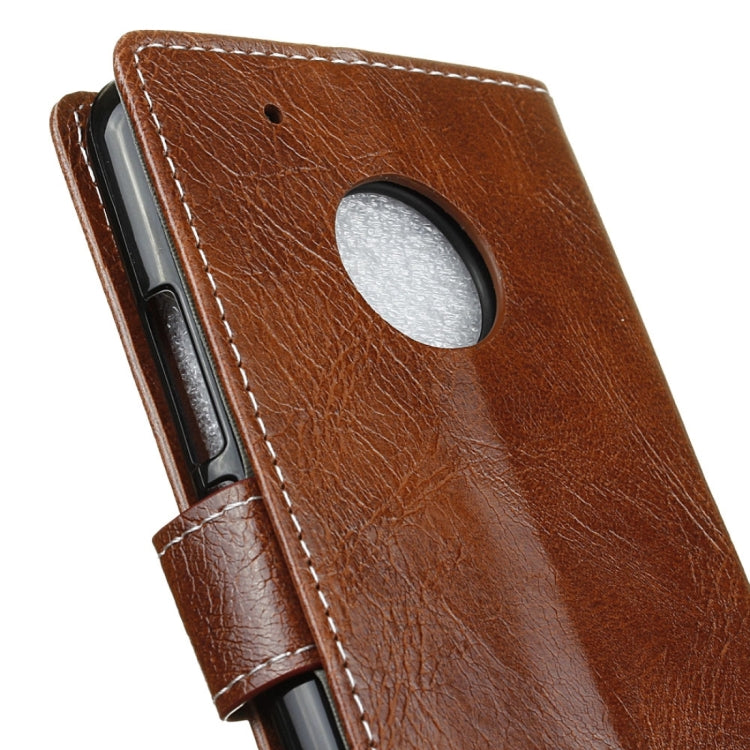 For Motorola Moto G (5th Gen.) Retro Crazy Horse Texture Horizontal Flip Leather Case with Holder & Card Slots & Wallet & Photo Frame