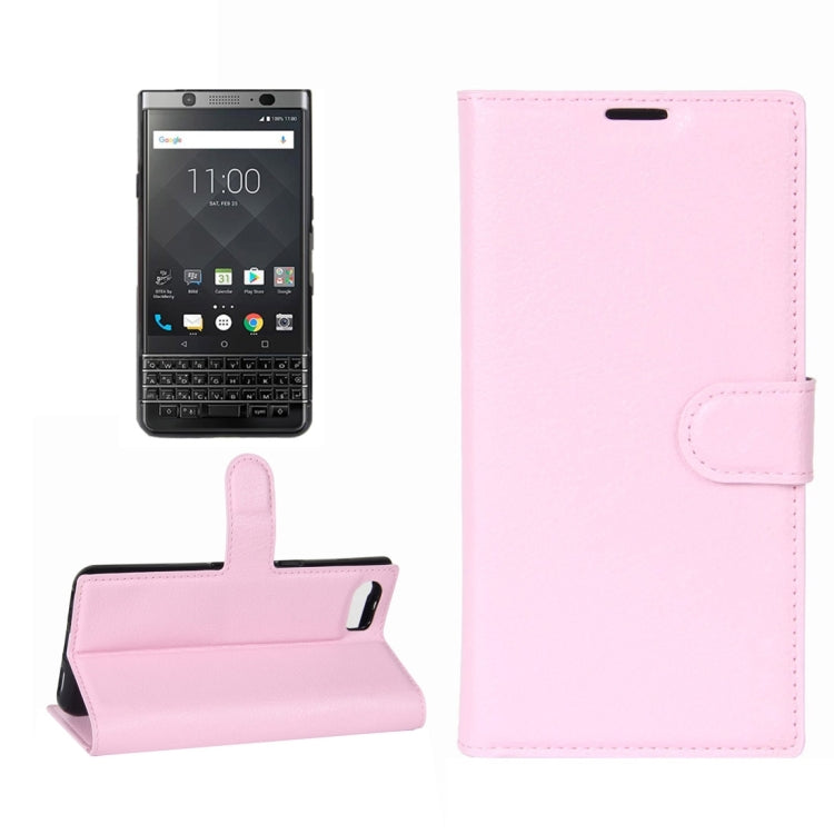 For BlackBerry Keyone Litchi Texture Horizontal Flip Leather Case with Holder & Card Slots & Wallet