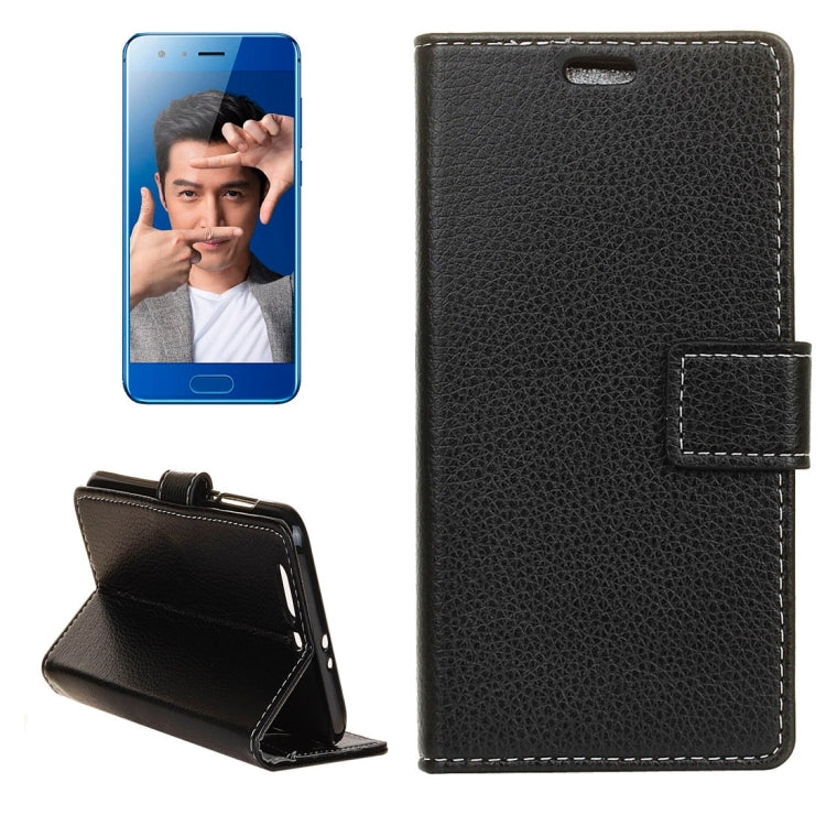 For Huawei  Honor 9 Litchi Texture Horizontal Flip Leather Case with Holder & Card Slots & Wallet & Photo Frame
