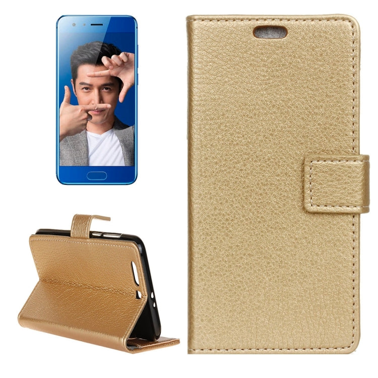 For Huawei  Honor 9 Litchi Texture Horizontal Flip Leather Case with Holder & Card Slots & Wallet & Photo Frame