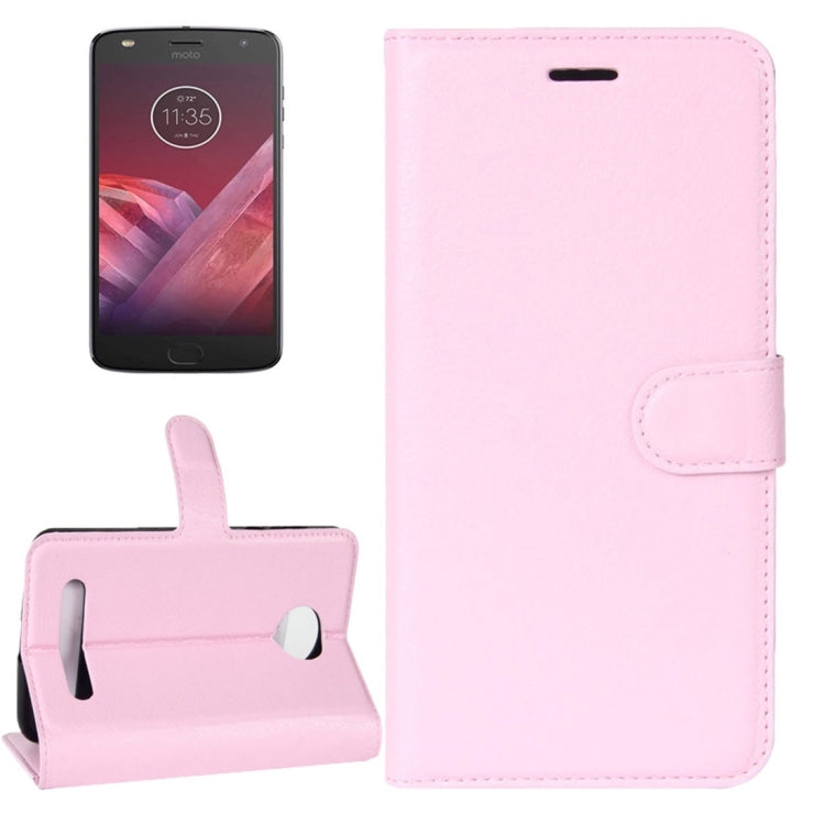 For Motorola Moto Z2 Play Litchi Texture Horizontal Flip Leather Case with Holder & Card Slots & Wallet