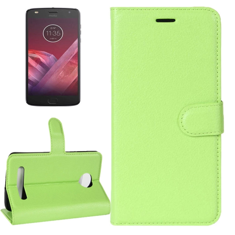 For Motorola Moto Z2 Play Litchi Texture Horizontal Flip Leather Case with Holder & Card Slots & Wallet