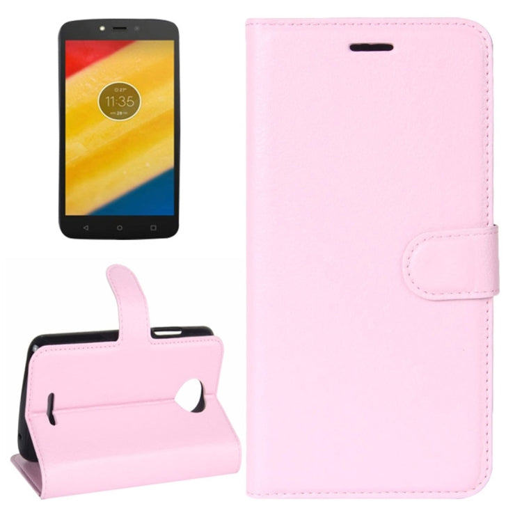 For Motorola Moto C Litchi Texture Horizontal Flip Leather Case with Holder & Card Slots & Wallet