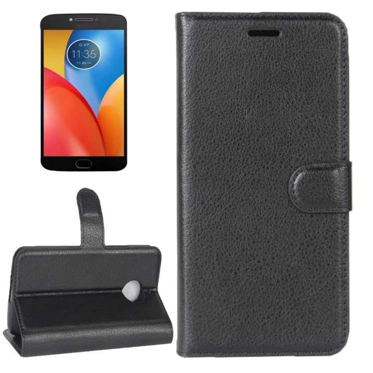 For Motorola Moto E4 Plus (EU Version) Litchi Texture Horizontal Flip Leather Case with Holder & Card Slots & Wallet