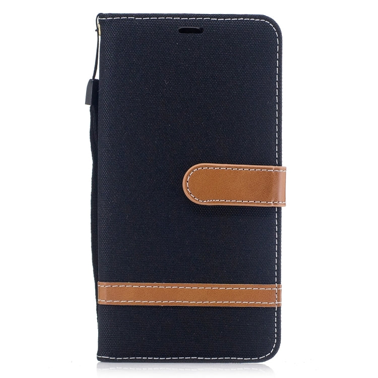 For Huawei  Y7 Denim Texture Leather Case with Holder & Card Slots & Wallet & Lanyard