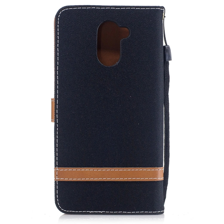 For Huawei  Y7 Denim Texture Leather Case with Holder & Card Slots & Wallet & Lanyard