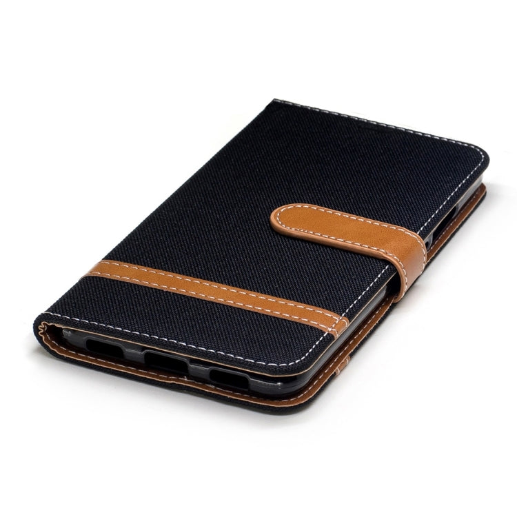 For Huawei  Y7 Denim Texture Leather Case with Holder & Card Slots & Wallet & Lanyard