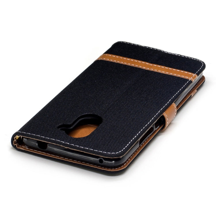 For Huawei  Y7 Denim Texture Leather Case with Holder & Card Slots & Wallet & Lanyard
