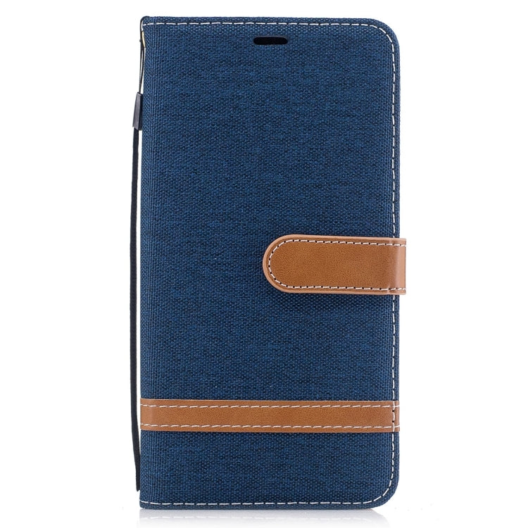 For Huawei  Y7 Denim Texture Leather Case with Holder & Card Slots & Wallet & Lanyard