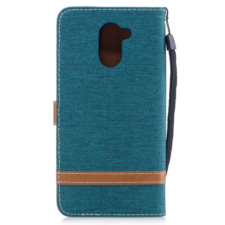 For Huawei  Y7 Denim Texture Leather Case with Holder & Card Slots & Wallet & Lanyard