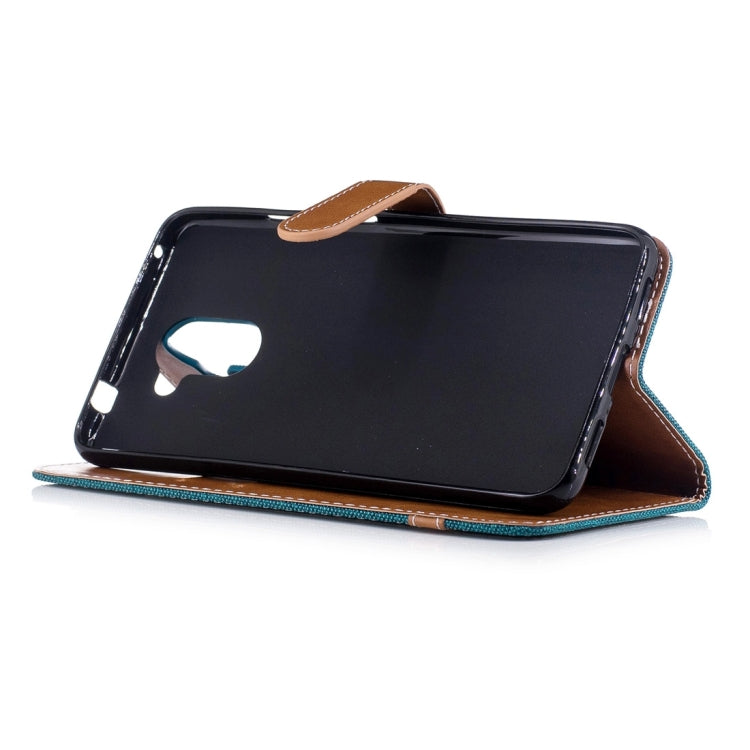 For Huawei  Y7 Denim Texture Leather Case with Holder & Card Slots & Wallet & Lanyard