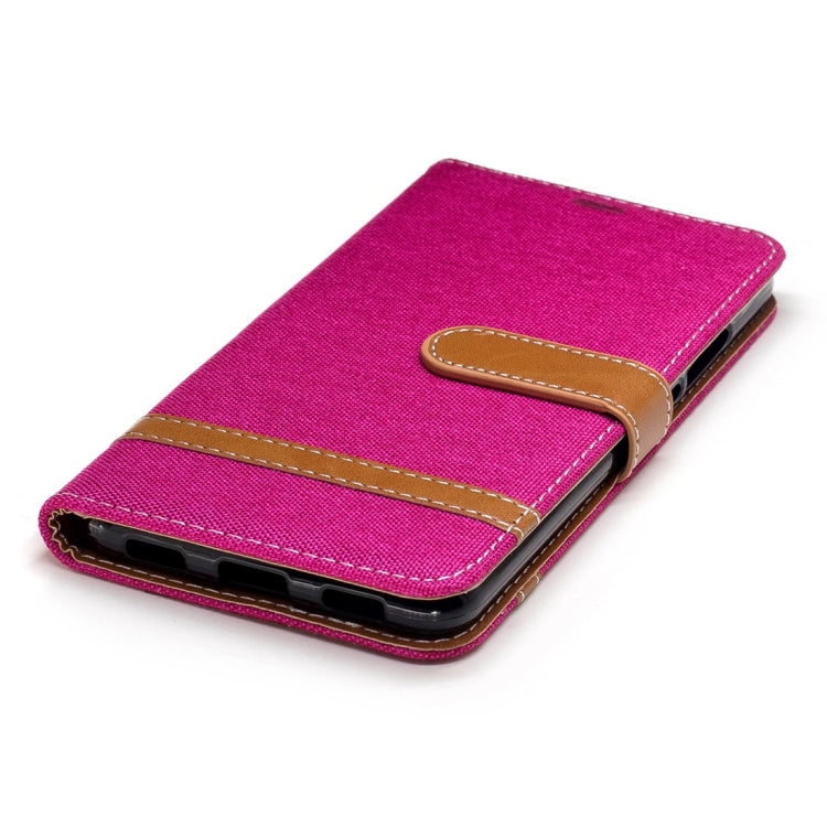 For Huawei  Y7 Denim Texture Leather Case with Holder & Card Slots & Wallet & Lanyard