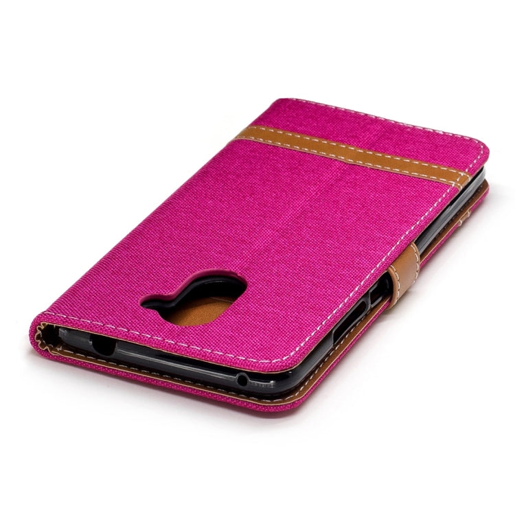 For Huawei  Y7 Denim Texture Leather Case with Holder & Card Slots & Wallet & Lanyard