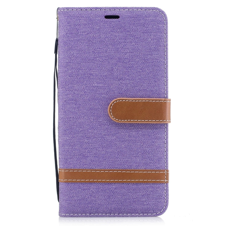 For Huawei  Y7 Denim Texture Leather Case with Holder & Card Slots & Wallet & Lanyard