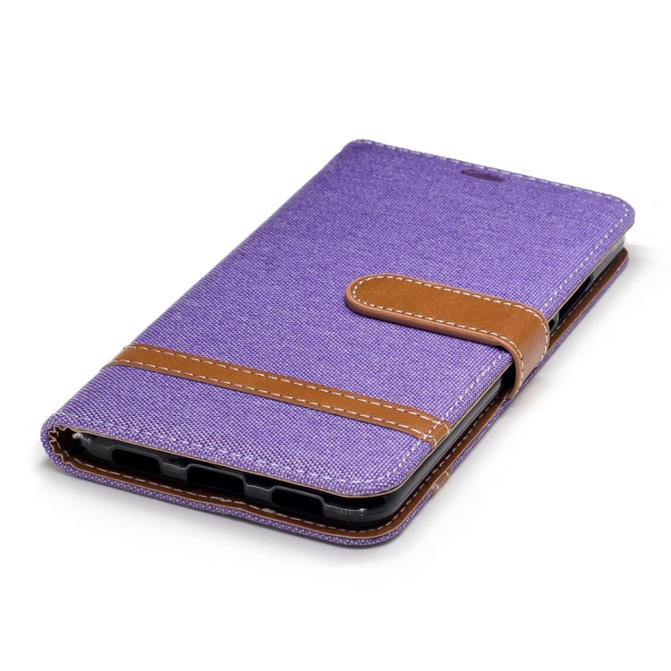 For Huawei  Y7 Denim Texture Leather Case with Holder & Card Slots & Wallet & Lanyard
