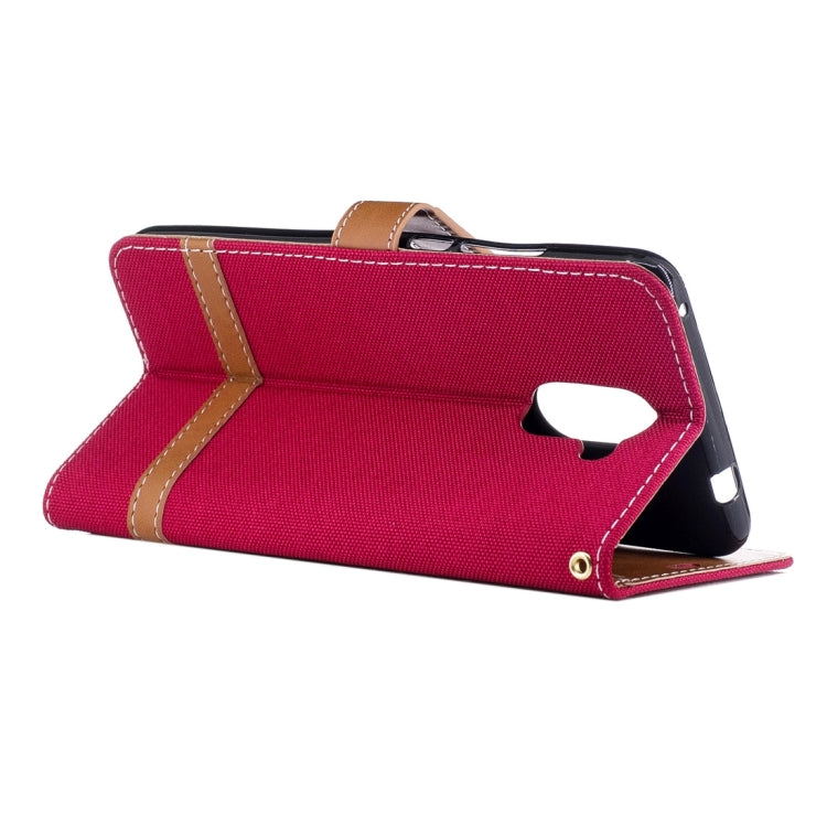 For Huawei  Y7 Denim Texture Leather Case with Holder & Card Slots & Wallet & Lanyard