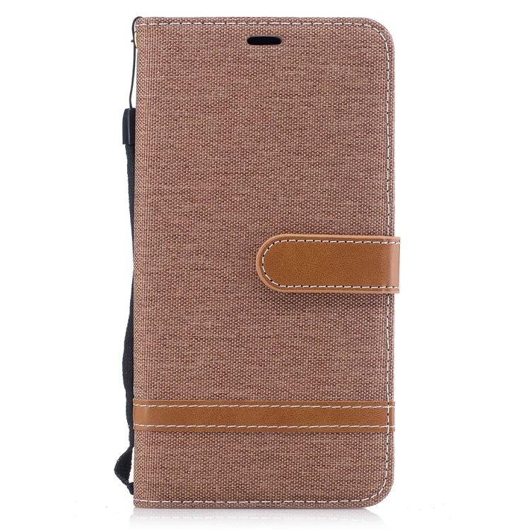 For Huawei  Y7 Denim Texture Leather Case with Holder & Card Slots & Wallet & Lanyard