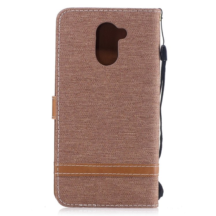 For Huawei  Y7 Denim Texture Leather Case with Holder & Card Slots & Wallet & Lanyard