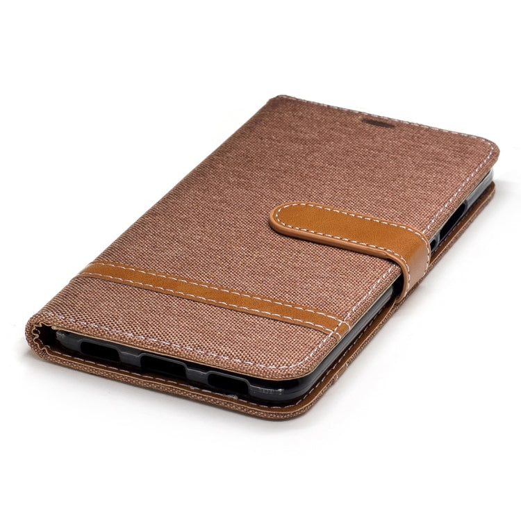 For Huawei  Y7 Denim Texture Leather Case with Holder & Card Slots & Wallet & Lanyard