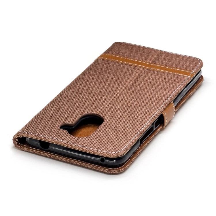For Huawei  Y7 Denim Texture Leather Case with Holder & Card Slots & Wallet & Lanyard