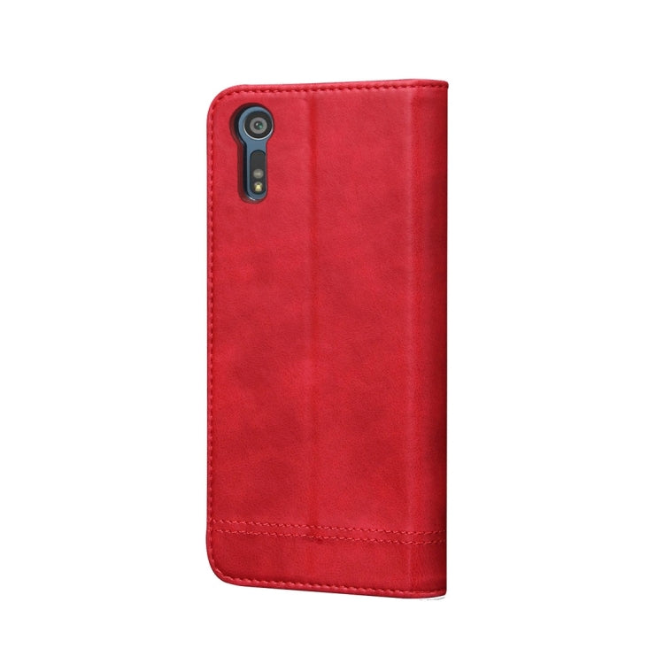 For Sony Xperia XZ & XZs Retro Crazy Horse Texture Horizontal Flip Leather Case with Holder & Card Slots & Wallet(Red)
