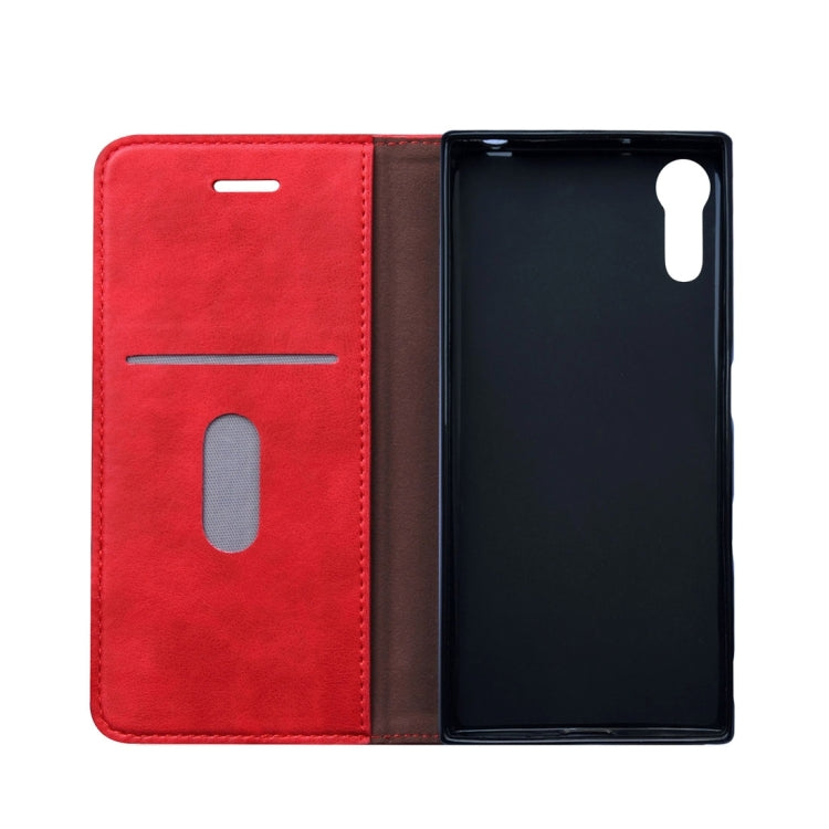 For Sony Xperia XZ & XZs Retro Crazy Horse Texture Horizontal Flip Leather Case with Holder & Card Slots & Wallet(Red)