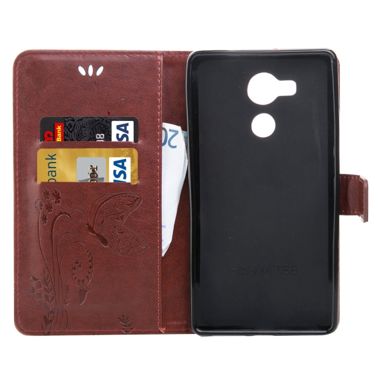 For Huawei  Mate 8 Crazy Horse Texture Printing Horizontal Flip Leather Case with Holder & Card Slots & Wallet & Lanyard
