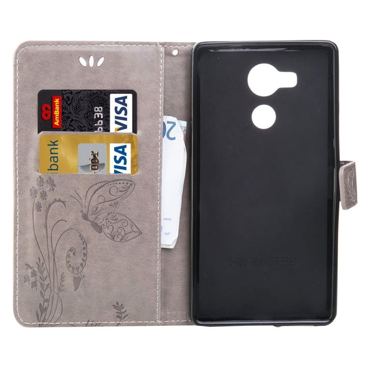 For Huawei  Mate 8 Crazy Horse Texture Printing Horizontal Flip Leather Case with Holder & Card Slots & Wallet & Lanyard