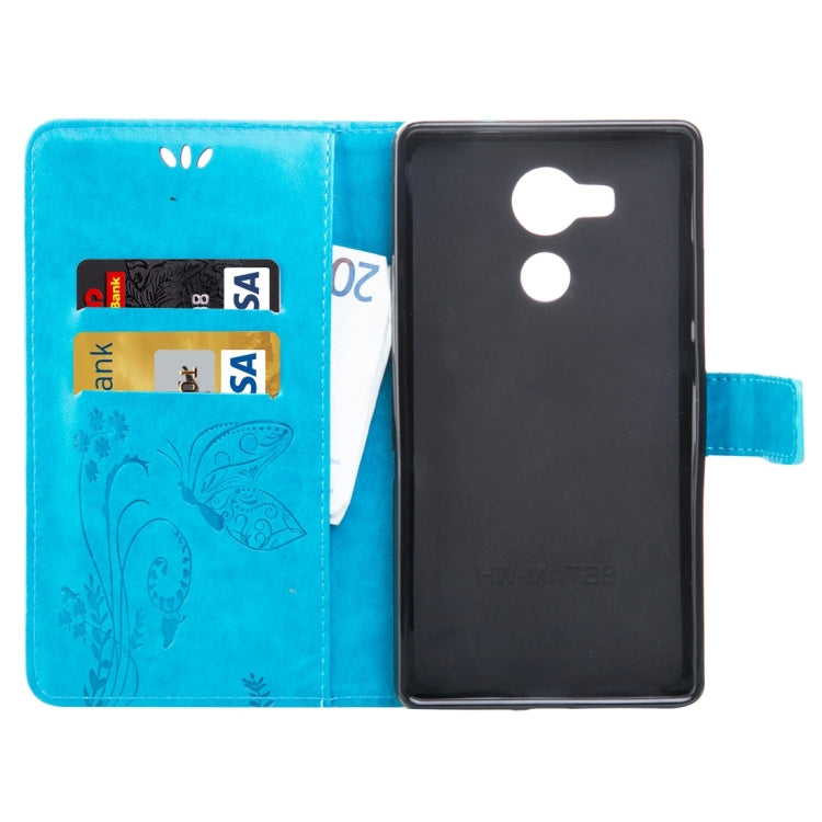 For Huawei  Mate 8 Crazy Horse Texture Printing Horizontal Flip Leather Case with Holder & Card Slots & Wallet & Lanyard