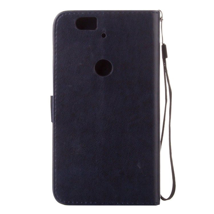 For Google Nexus 6P Crazy Horse Texture Printing Horizontal Flip Leather Case with Holder & Card Slots & Wallet & Lanyard