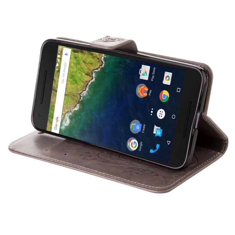 For Google Nexus 6P Crazy Horse Texture Printing Horizontal Flip Leather Case with Holder & Card Slots & Wallet & Lanyard